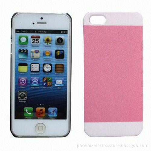 Cases for iPhone 5, Made of PC, Glitter Color Matching Single Bottom
